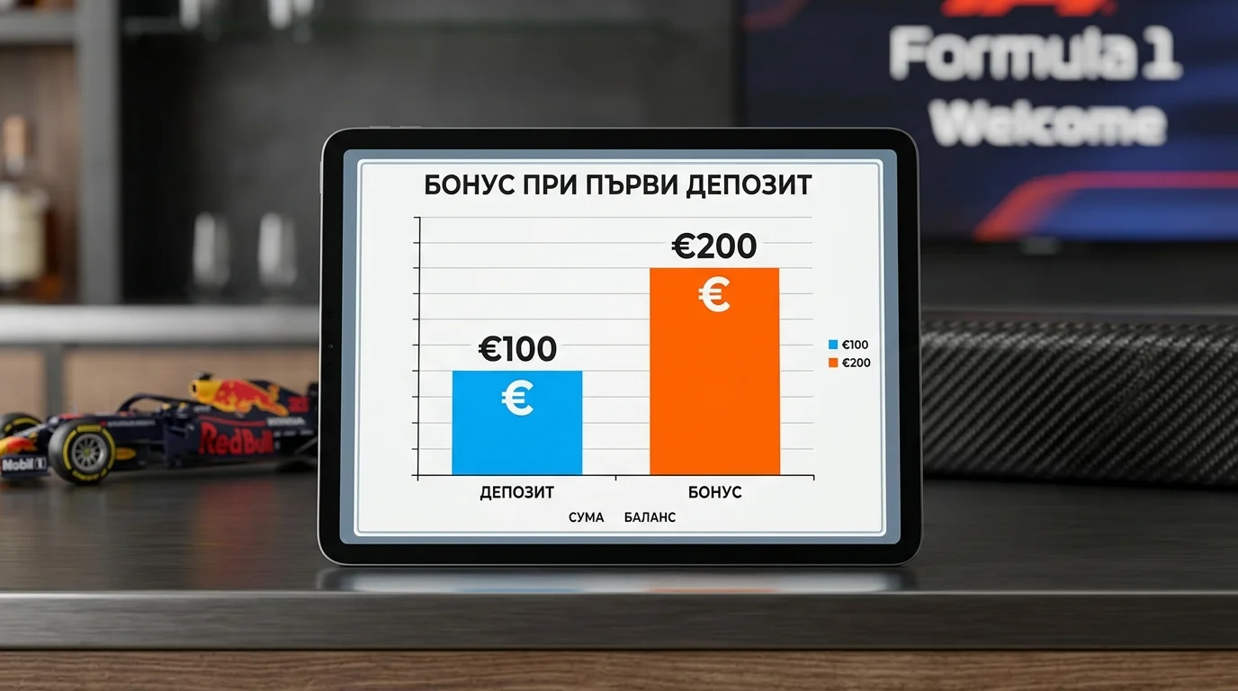 Удвояване на депозита при приветствен бонус за залагане на Формула 1