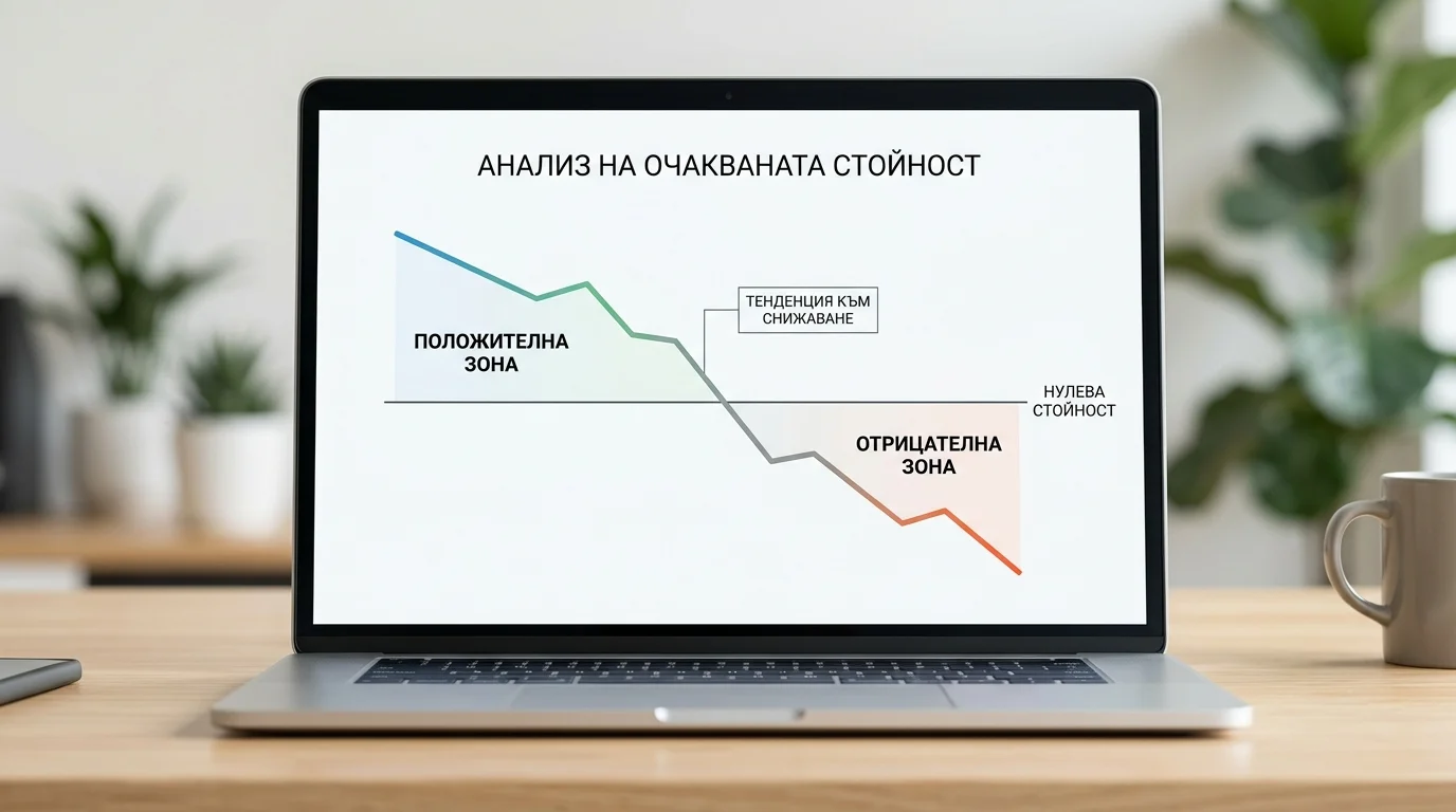 Прост график на очакваната стойност на бонус — положителна, нулева или капан